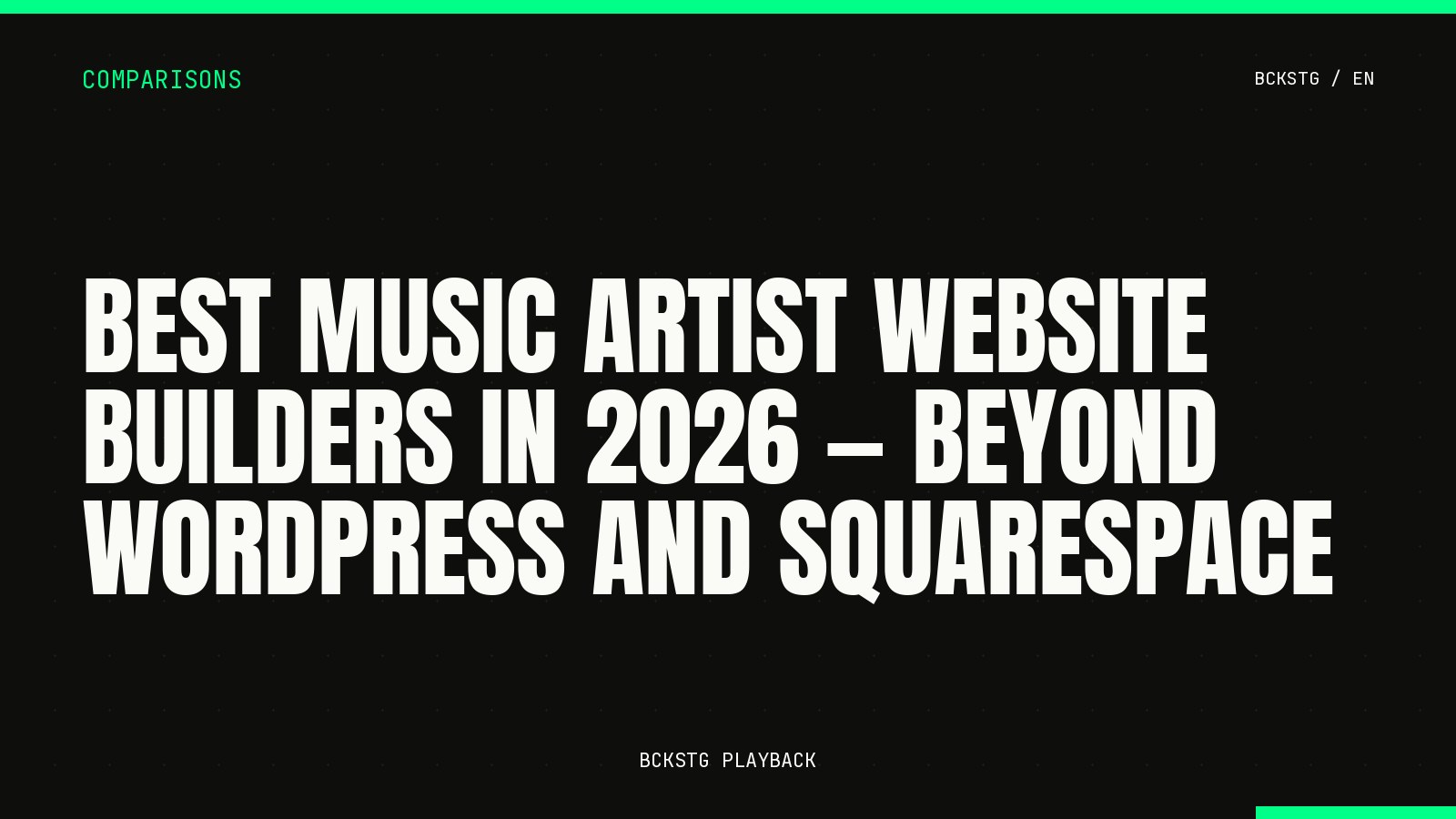 Best Music Artist Website Builders in 2026, Beyond WordPress and Squarespace