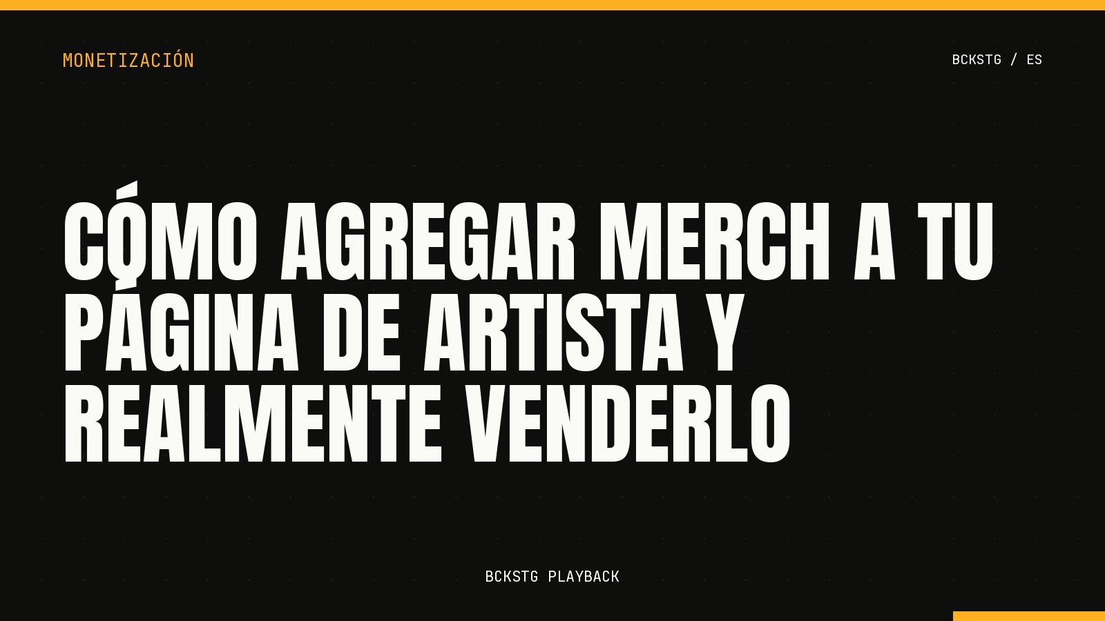 Cómo Agregar Merch a tu Página de Artista y Realmente Venderlo