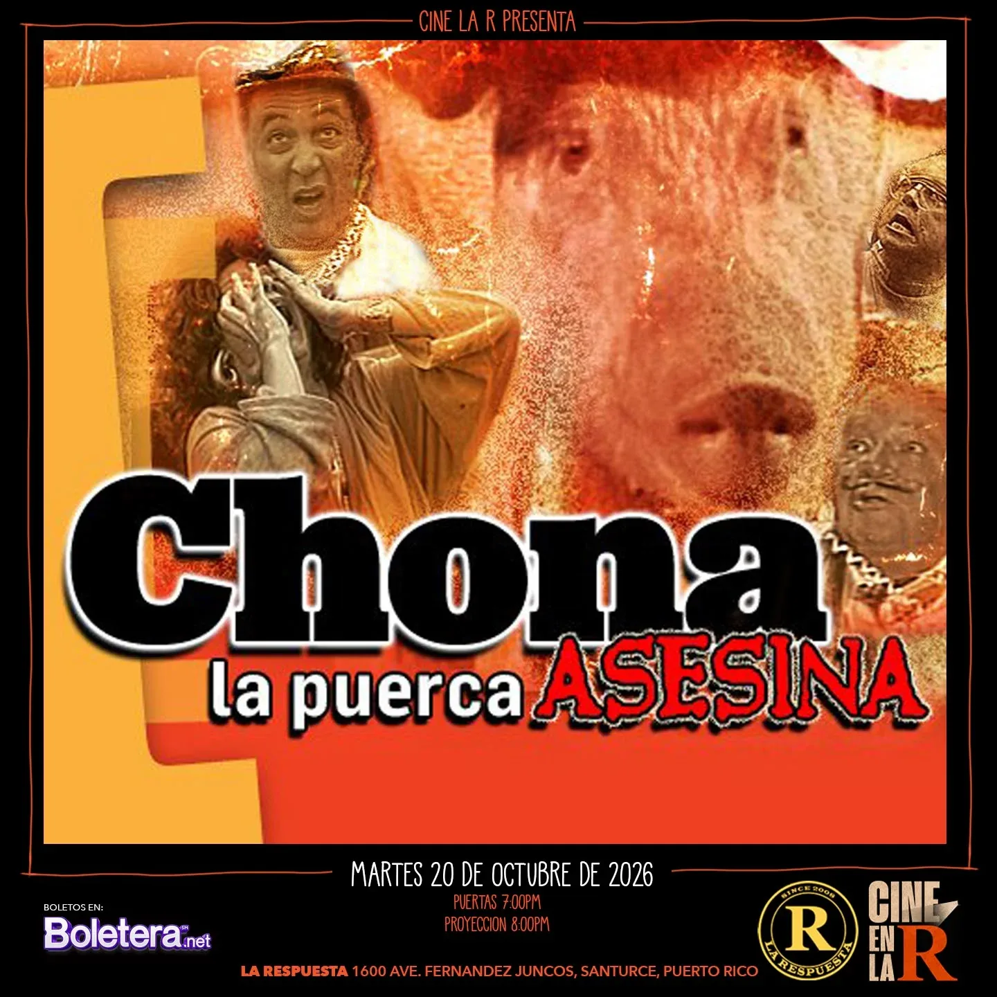 Cine en La R presenta CHONA, flyer