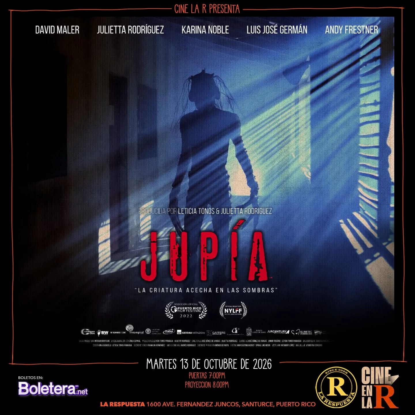 Cine en La R presenta JUPIA, flyer