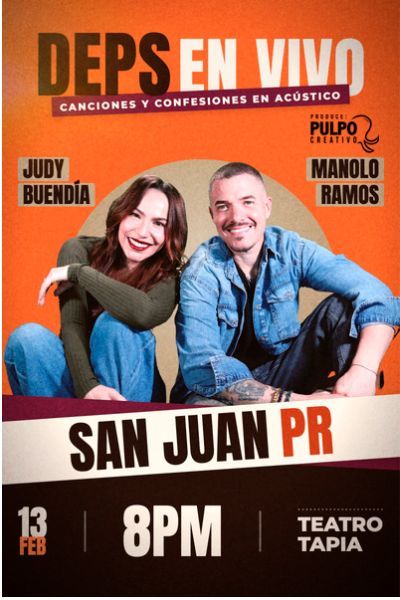 Deps en vivo con Manolo Ramos y Judy Buendia, flyer